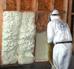 Spray foam insulation application